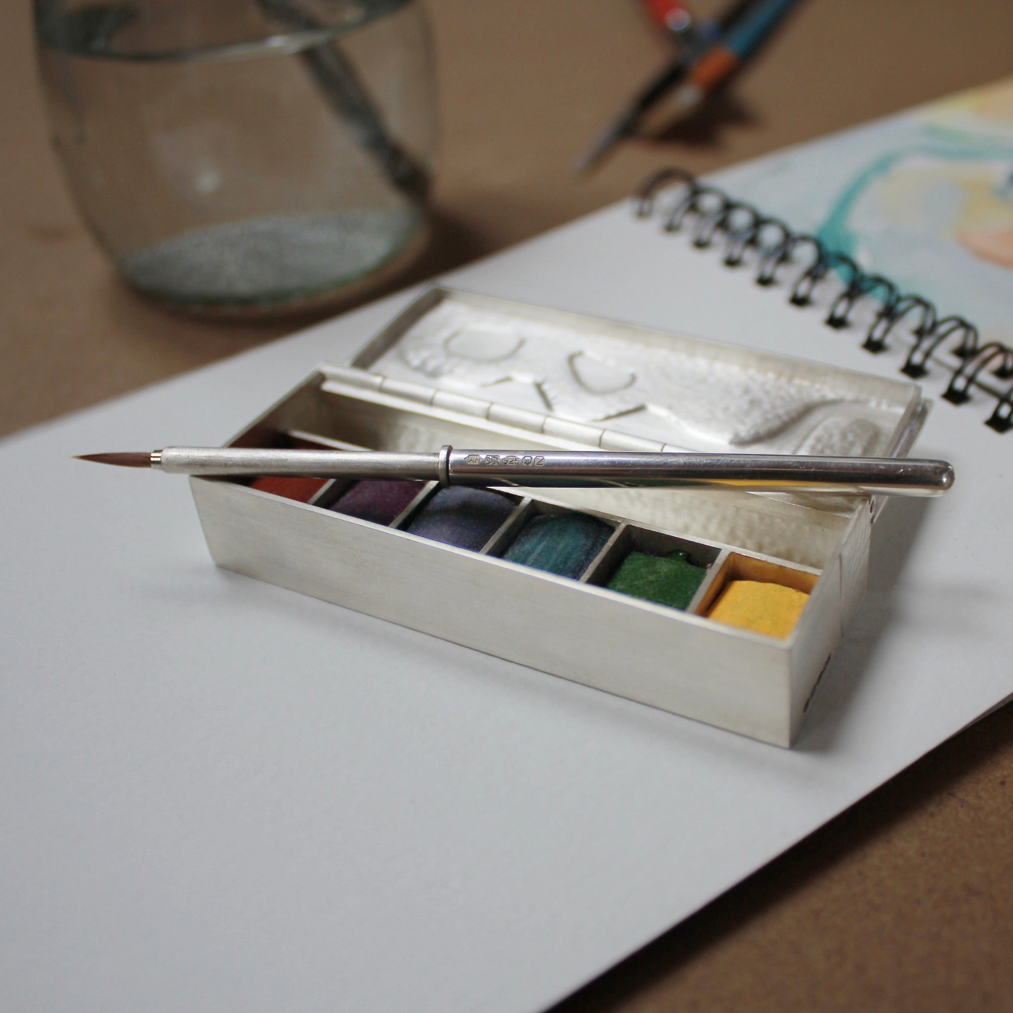 Shorelines Chased Silver Watercolour Paintbox